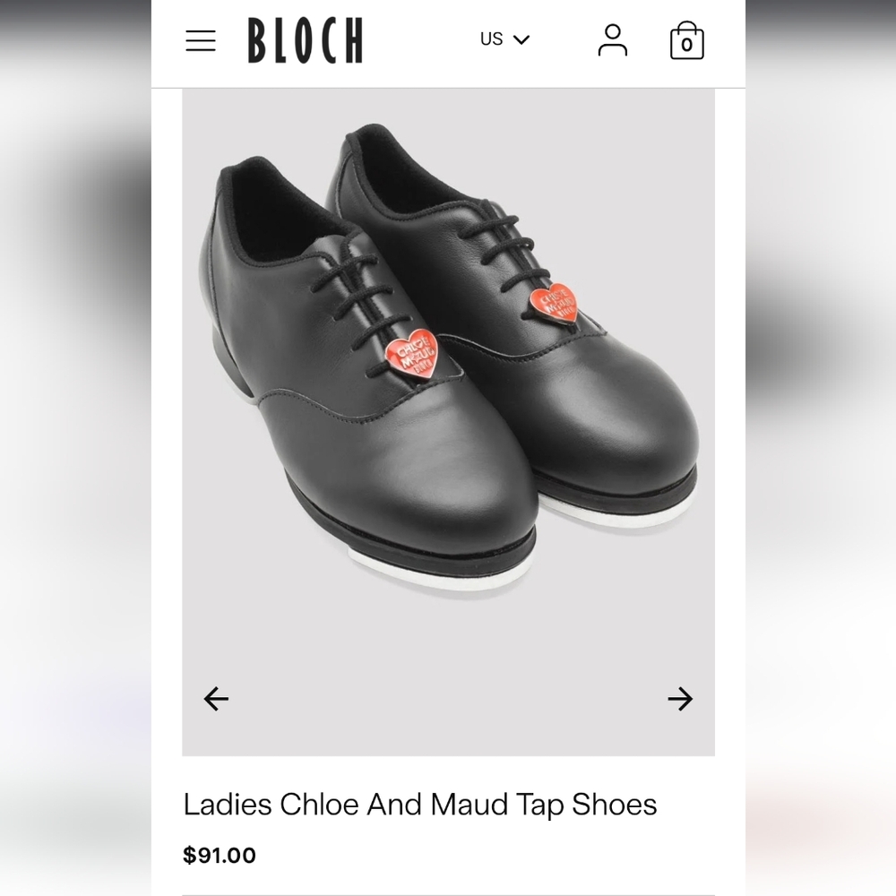 Bloch Chloe And Maude Tap Shoes In All Black, Size 8.5 Medium, S0327L